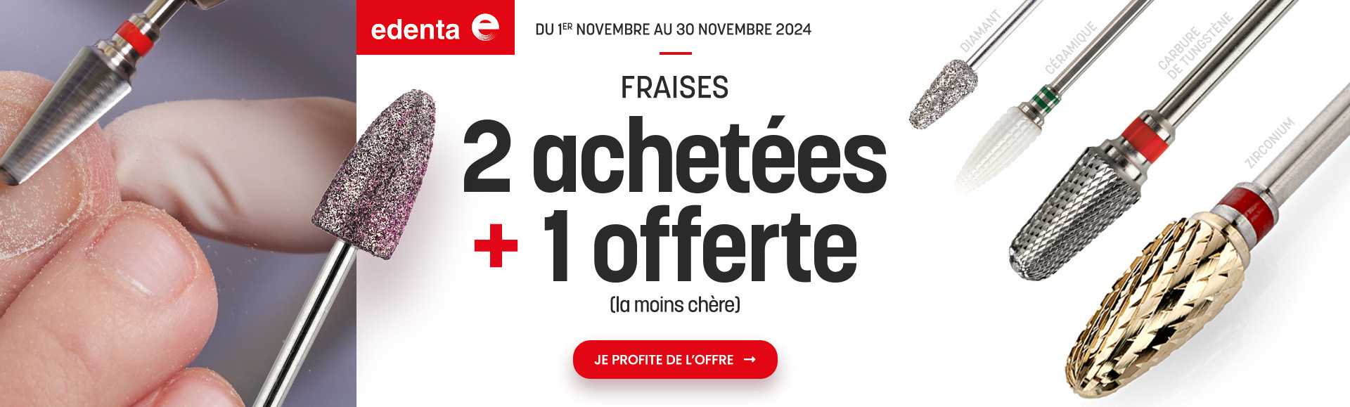 2 fraises achetées + 1 offerte jusqu'au 30/11/2024